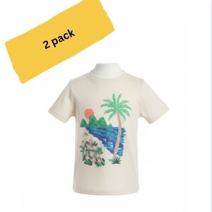 Kids Tropical Print T-Shirt - Cream